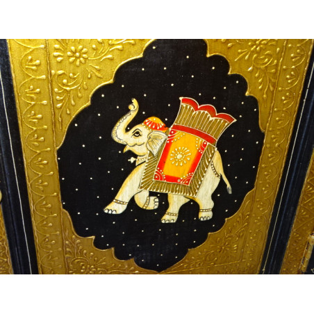 Buffet schwarz und gold elephant 2 Türen