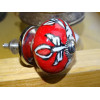anija del cajón de la porcelana del Arabesque blanco y rojo (plata)
