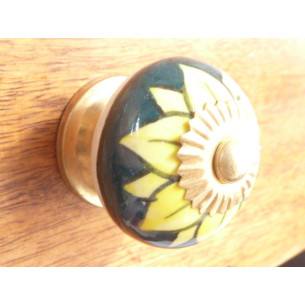 Mango Esmeralda porcelana girasol amarillo