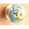 turquoise flower yellow