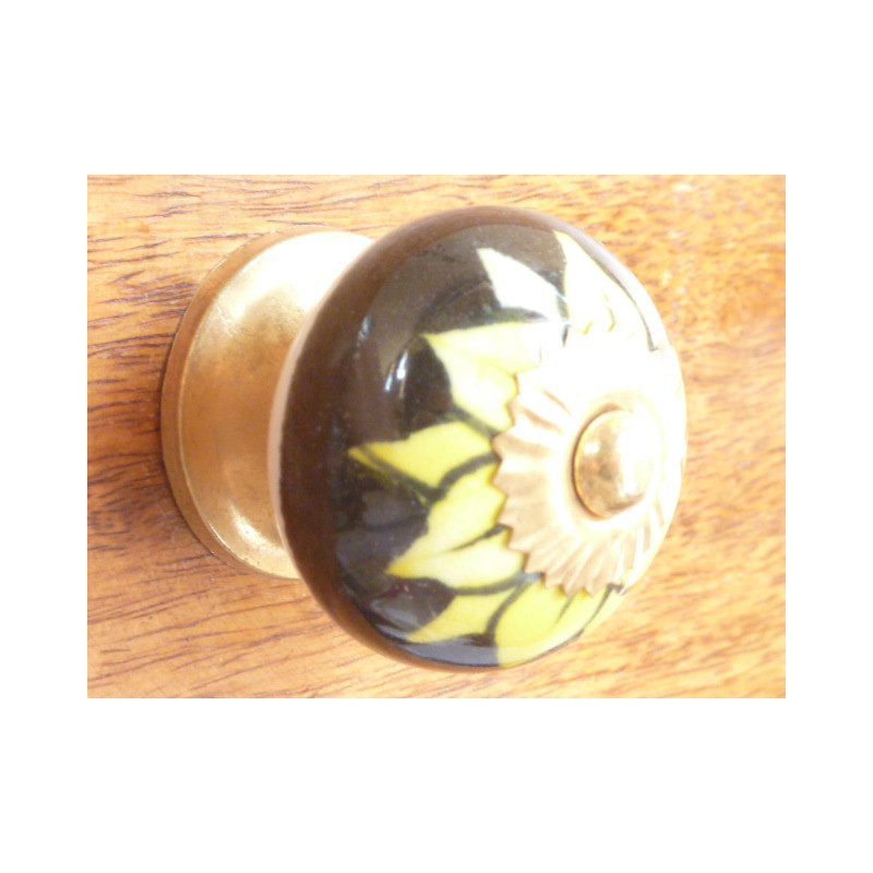 schwarzer Griff gelbe Sonnenblume