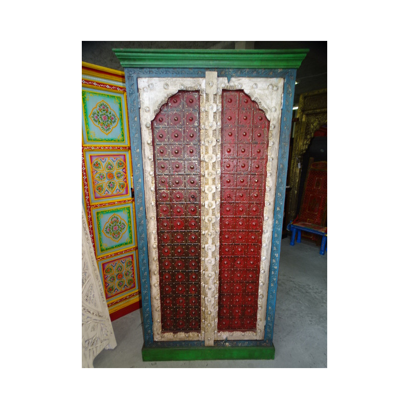 cabinet arch and iron muticolore - red