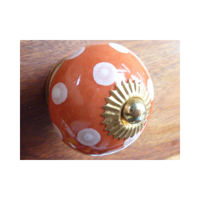 Maniglie arancione poix bianchi dor