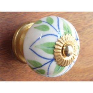 Maniglie fiore verde mela