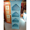 Bibliothèque colonne turquoise avec 4 arches en 180 cm de haut