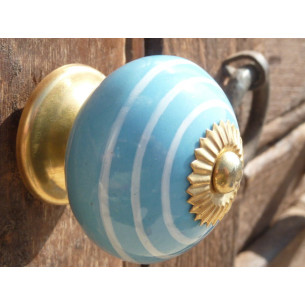Manijas traits blanco et azul ciel