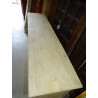 Commode ou meuble de mercerie sablé avec six grands tiroirs patine blanche