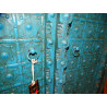 Armoire penderie portes arche et métal blanche 100x60x200 cm