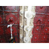 Kleiderschrank mit Bogentüren und türkisfarbenem Metall 100x60x200 cm