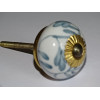 Spring green drawer or door knobs and red flower