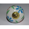 Boutons de tiroirs ou porte fleurs orange et turquoise