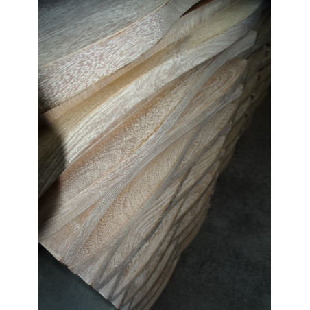 Madia alta Wave design in patina bianca e sabbiata - 200x92 cm