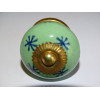 Spring green and ultramarine star drawer or door knobs