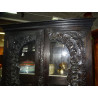 Glass cabinet library dark patina..