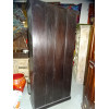 Armoire bibliothèque vitrée patine foncée