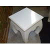 Stool opium 40x40 cm white patina.