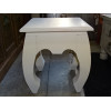 Stool opium 40x40 cm white patina.