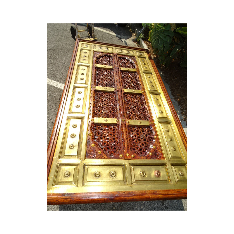 Grande table basse moucharabieh en palissandre