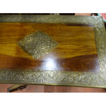 Basso mobili TV piatto in legno di palissandro / ottone.