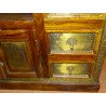 Basso mobili TV piatto in legno di palissandro / ottone.