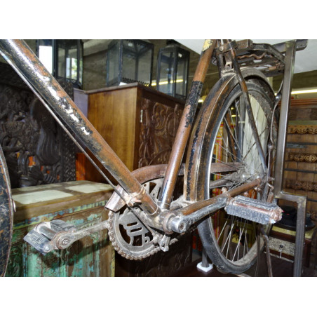Consolle da bicicletta indiana in teak riciclato