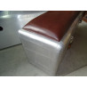 Aviator bench or chest covered in leather with 2 drawers 110x35x58 cm