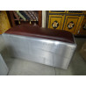 Aviator bench or chest covered in leather with 2 drawers 110x35x58 cm