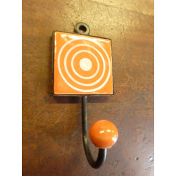 Mini quadratischen Pflock orange Kreis