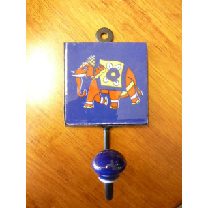 Gancho 8x8 cm elefante outremer gauche