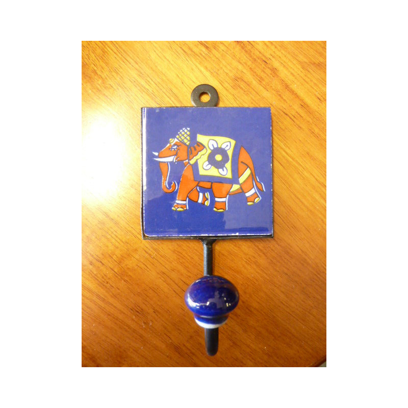 Gancho 8x8 cm elefante outremer gauche