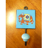 8x8 cm gancho de izquierda azul-marrón Elefante