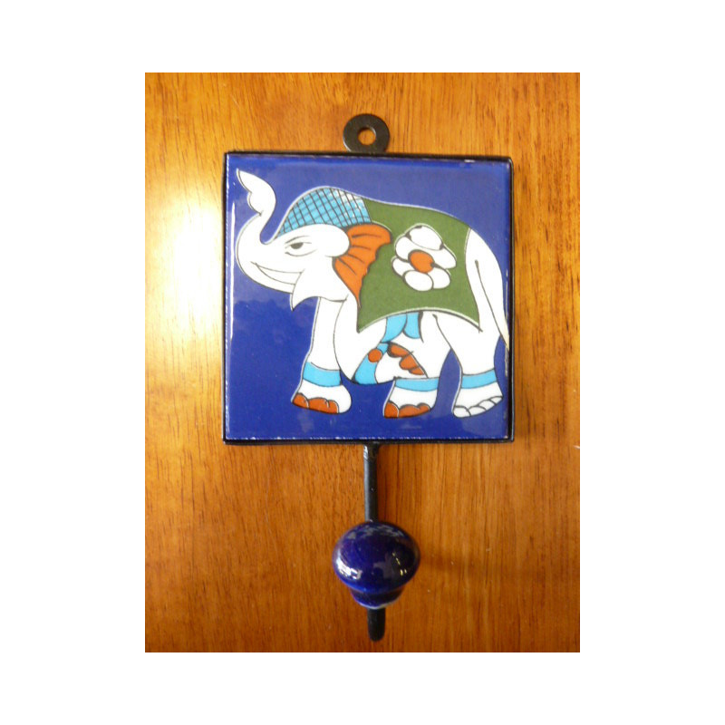 Gancho 10x10x17 cm elefante outremer gauche