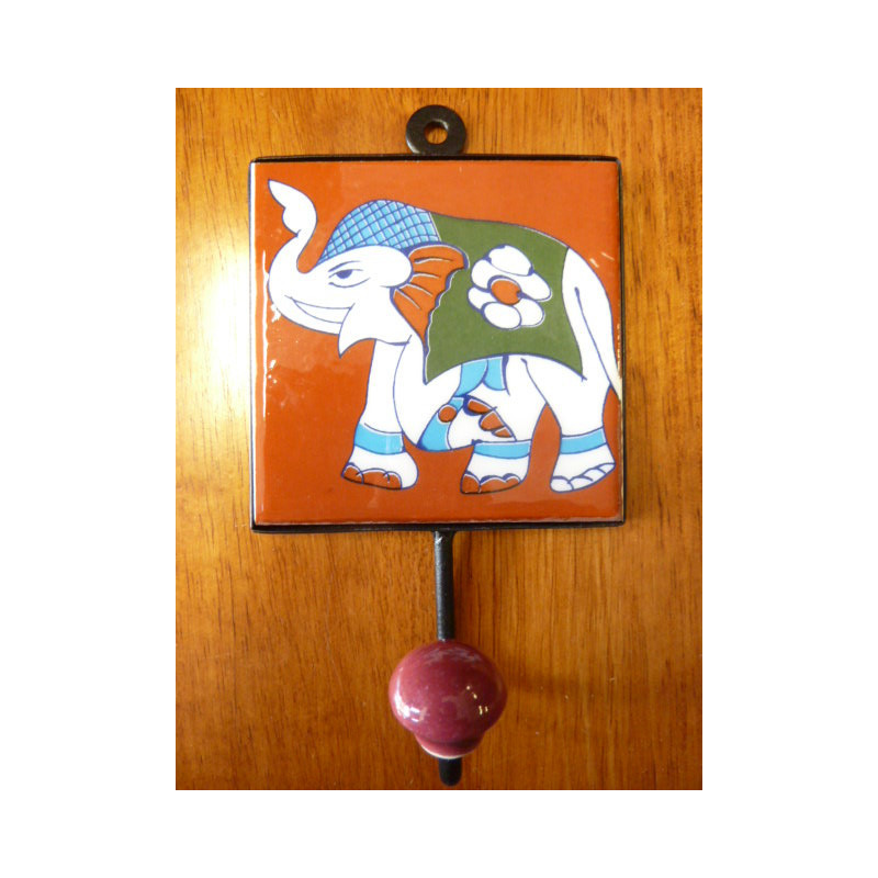 patère 10x10x17 cm Eléphant braun gauche