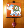 patère 10x10x17 cm Eléphant marrone gauche
