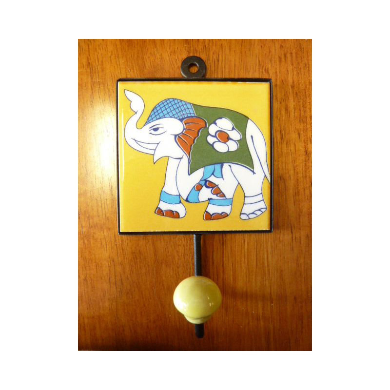 Gancho 10x10x17 cm elefante jaune gauche