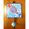 wall hook 10x10x17 cm fish blue and red