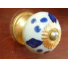 Buttons porcelain blue triangle.