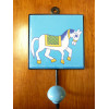 wall hook 10x10x17 cm horse blue right