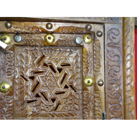 Puerta pequeña y antigua con moucharabieh 71x173 cm