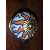 Porcelain knobs sun orange