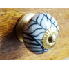 Ceramic cabinet knob cabbage leaf