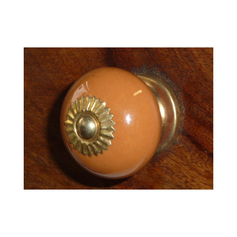 Perillas de los cajones de porcelana UNIS marron glacé