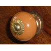 Boutons en porcelaine UNIS marron glacé