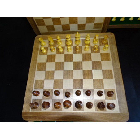 Juegos de ajedrez magnéticos de 13 x 13 cm con cajón de almacenamiento