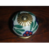 Porcelain knobs leaf green red