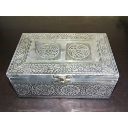 Large jewelry box with pentagon and black velvet