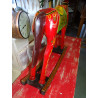Grande cavallo a dondolo cerimoniale 60x72 cm - rosso