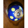 Porcelain knobs blue big pitch yellow