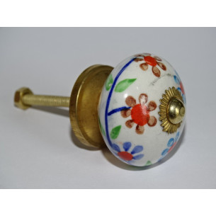 Poignée en porcelaine multi fleurs