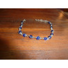 Bracelets de cheville perles bleu marine